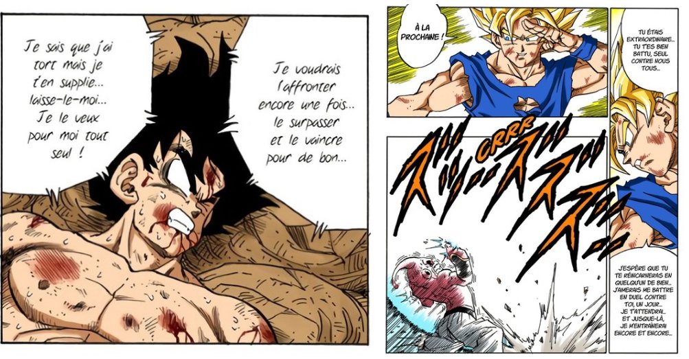 Goku épargne Vegeta dans l'arc Saiyan