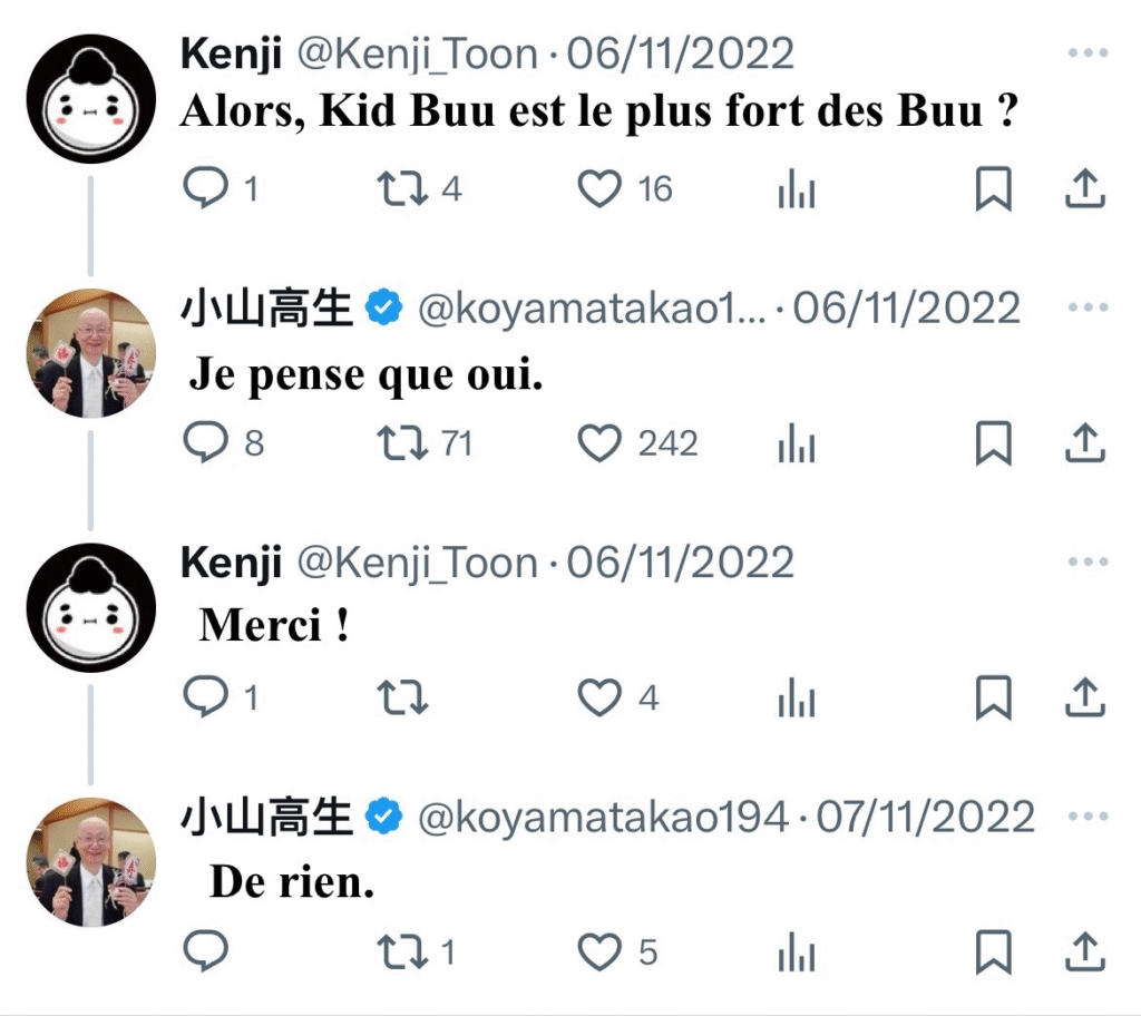 Échange Kenji / Koyama — clarification 2