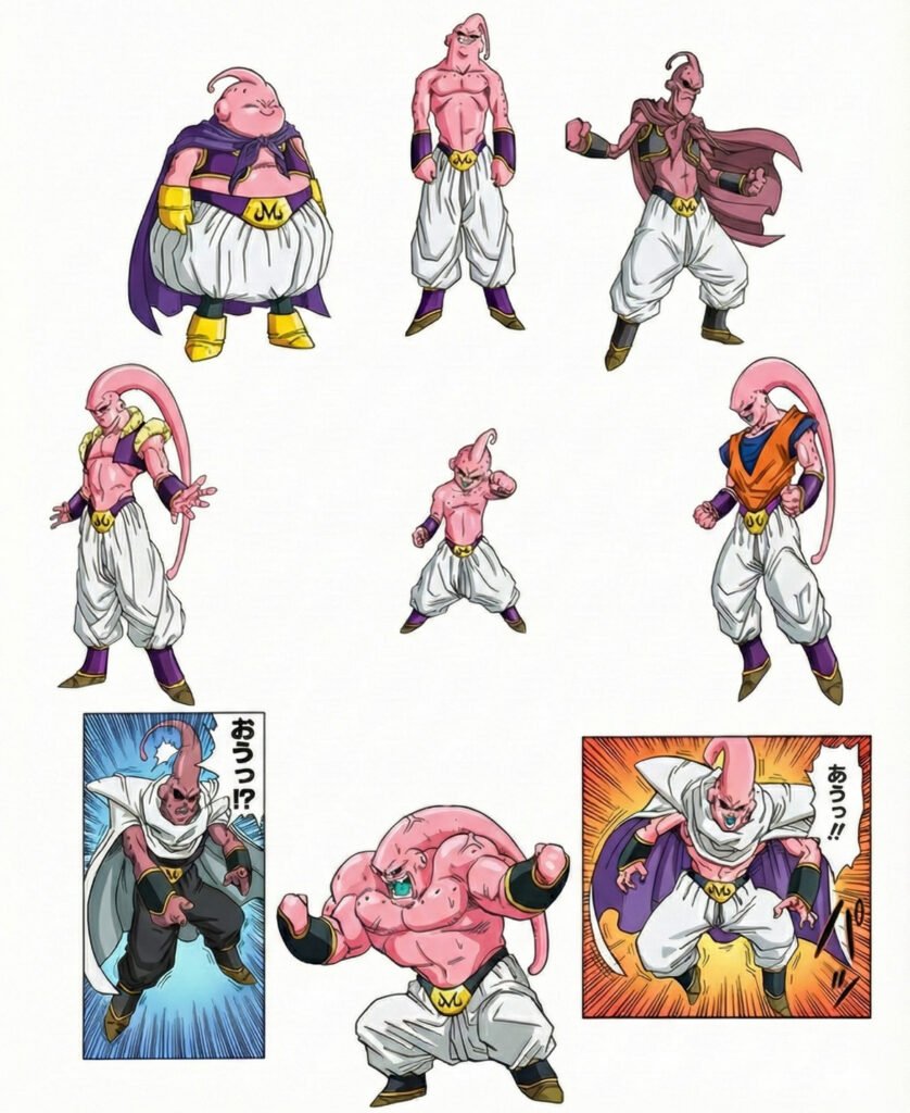 Les différentes formes de Majin Buu