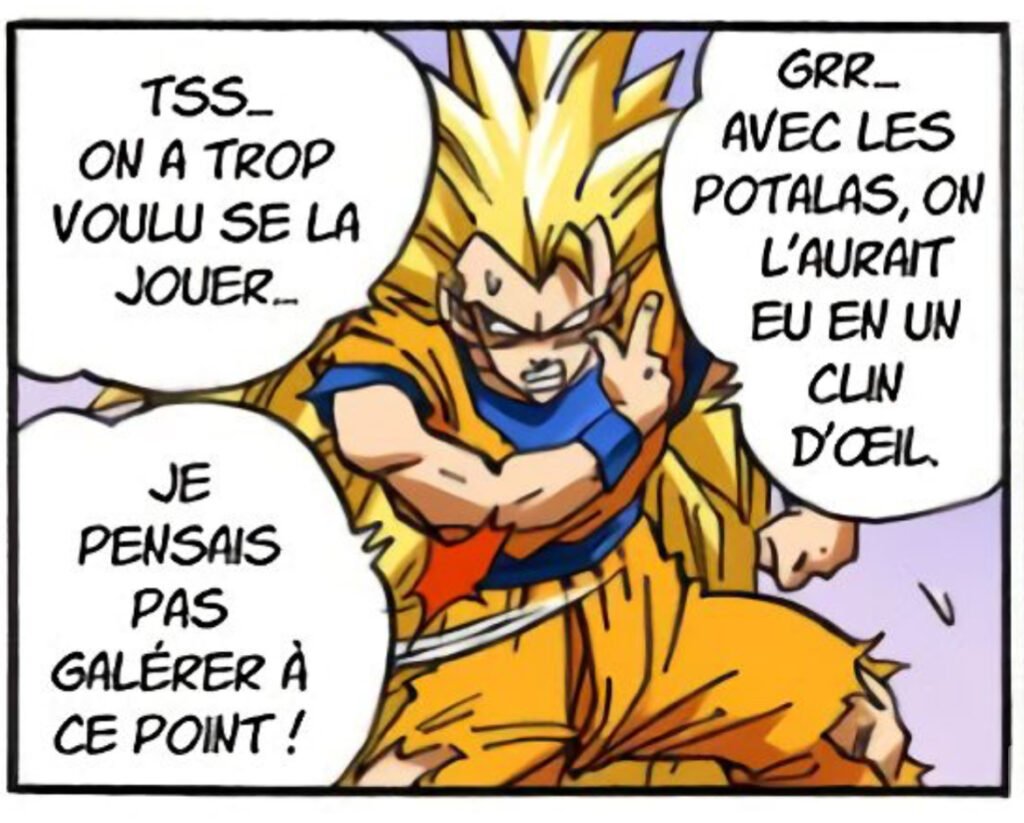 Goku et Vegeta envisagent la victoire contre Buu pur