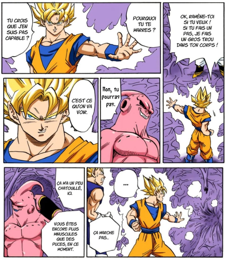 Goku et Vegeta petits comme des insectes