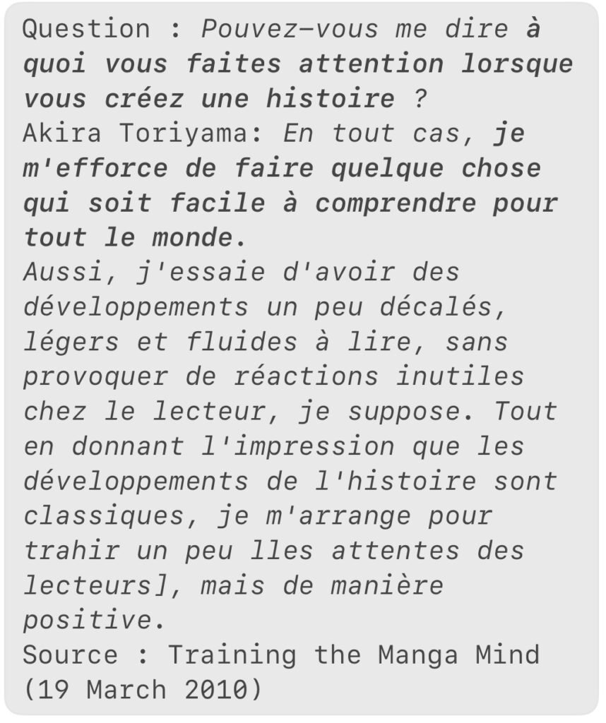 Déclaration de Toriyama