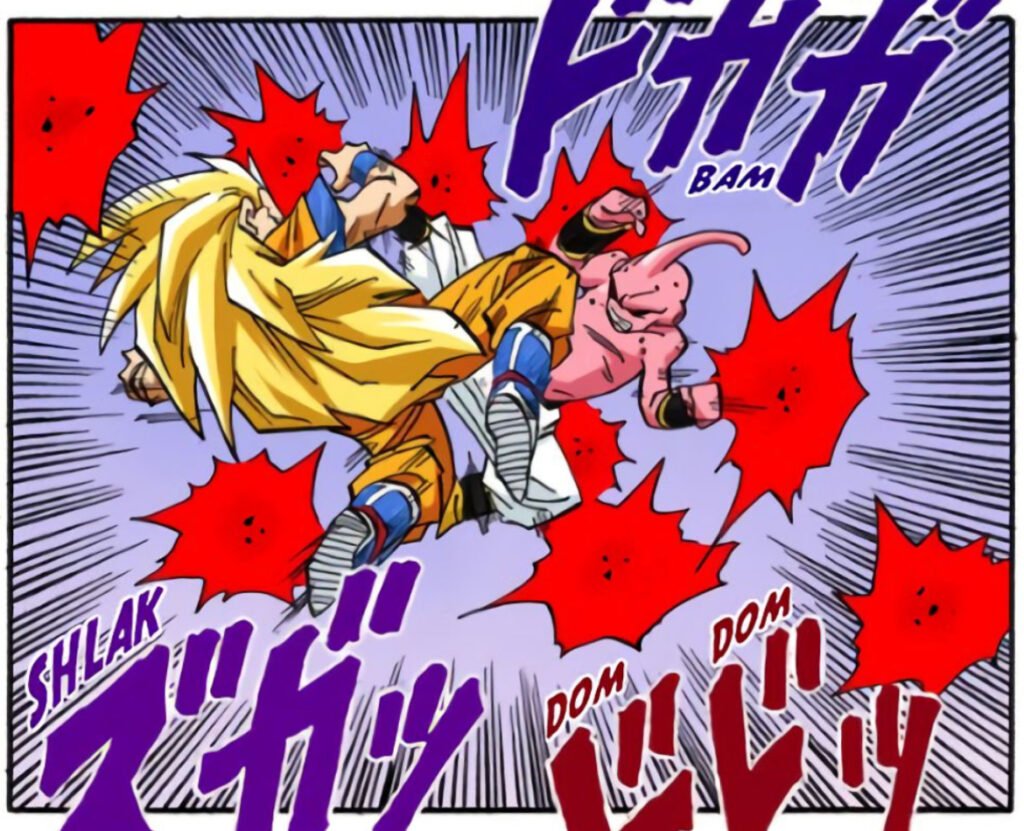 Goku SSJ3 vs Buu pur — équilibre apparent