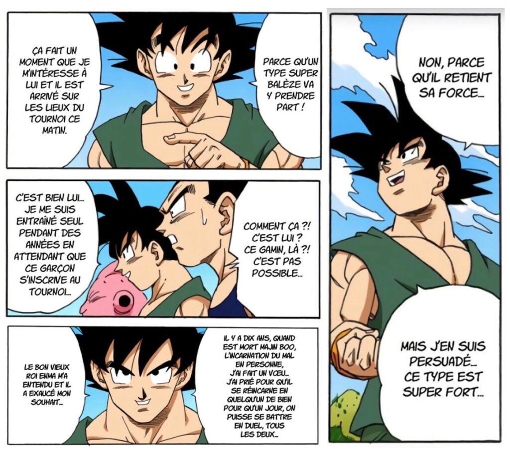 Goku 10 ans après le combat contre Buu pur