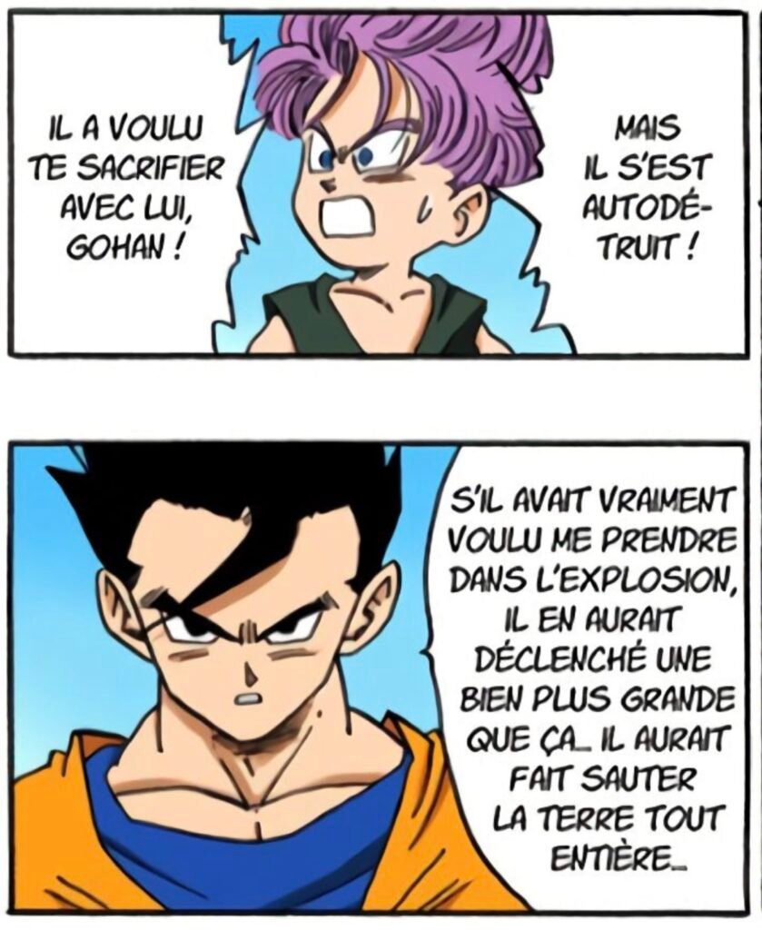 Gohan après l'autodestruction de Super Buu
